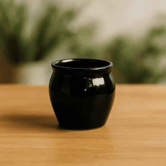 Glazito Premium Small Desi Kullad 120 ml (Set of 6) - Black