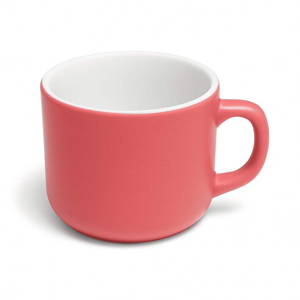 Set of Small Tea Cups / Expresso Shots Cup 110ml Rose Red