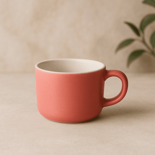 Set of Small Tea Cups / Expresso Shots Cup 110ml Rose Red