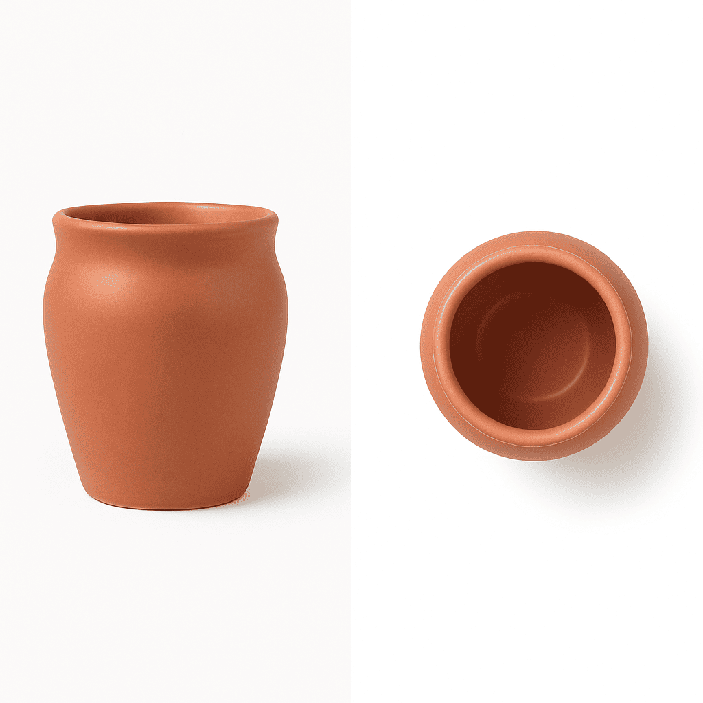 Glazito Desi Kullad (Set of 6) 160 ml - Earth Brown