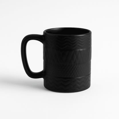 Set of Big Coffee / Milk Mug Premium Self Design 400ml Black