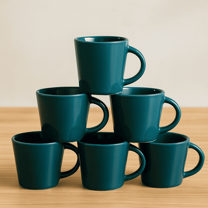 Set of Minimal Solid Coffee/ Milk Mug 350 ml -Deep Aqua