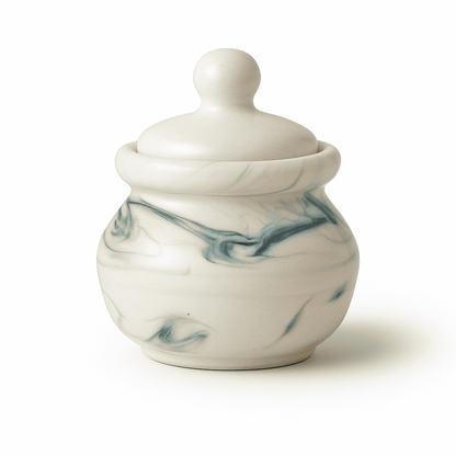 Glazito Premium Small Handi with lid 240 ml  ( Set of 2 ) - White Black