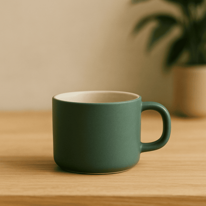 Set of Small Tea Cups / Expresso Shots Cups 110ml Royal Green