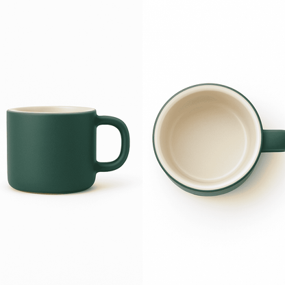 Set of Small Tea Cups / Expresso Shots Cups 110ml Royal Green