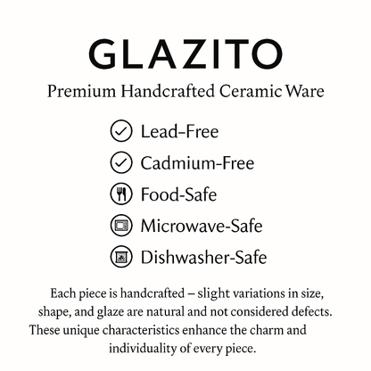 Glazito Premium Mug with Lid 210 ml (Set of 6) - Black