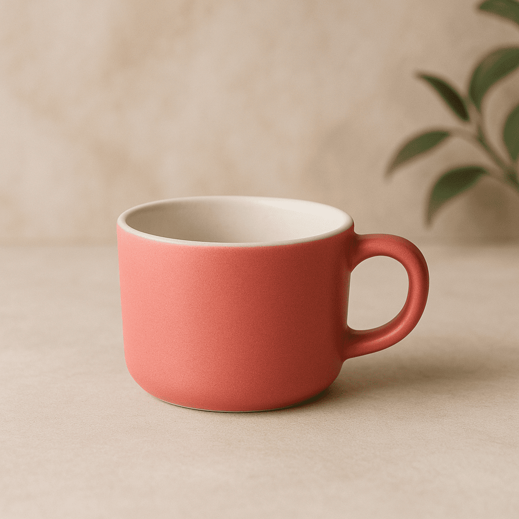 Set of Small Tea Cups / Expresso Shots Cup 110ml Rose Red