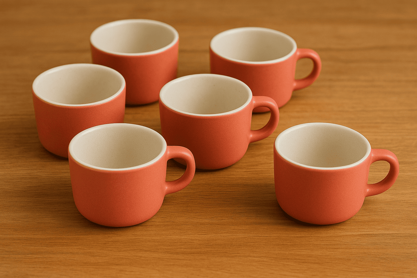 Set of Small Tea Cups / Expresso Shots Cup 110ml Rose Red