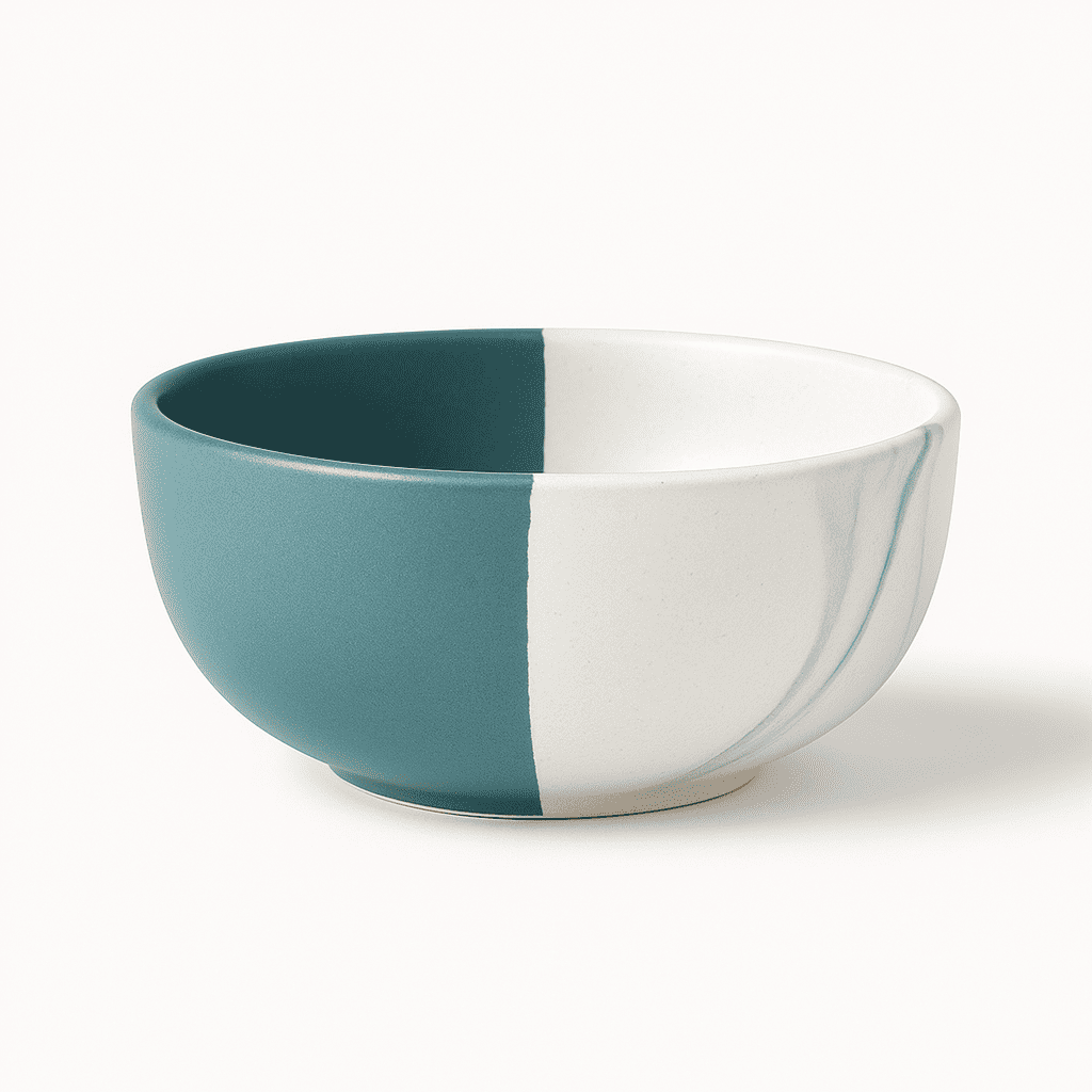 Glazito Premium Bowls Set of 4 ( 225 ml) - Dusty Mauve & White