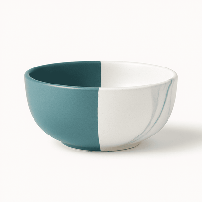 Glazito Premium Bowls Set of 4 ( 225 ml) - Dusty Mauve & White
